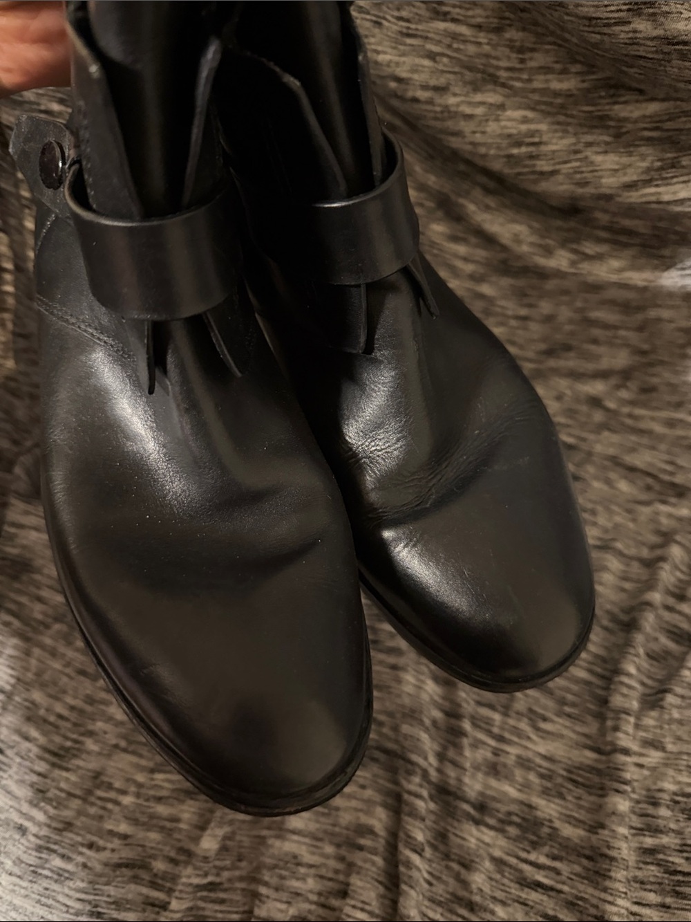 Alexander Wang Black Leather Mid-Calf Strap Boots - Picture 5 of 11
